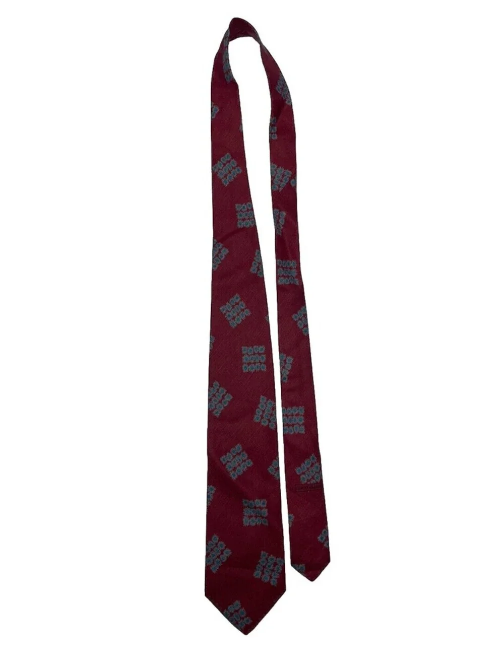 Giorgio Armani Authentic Cravatte Neck Tie 100% Lino Flax Lin Burgundy Italy